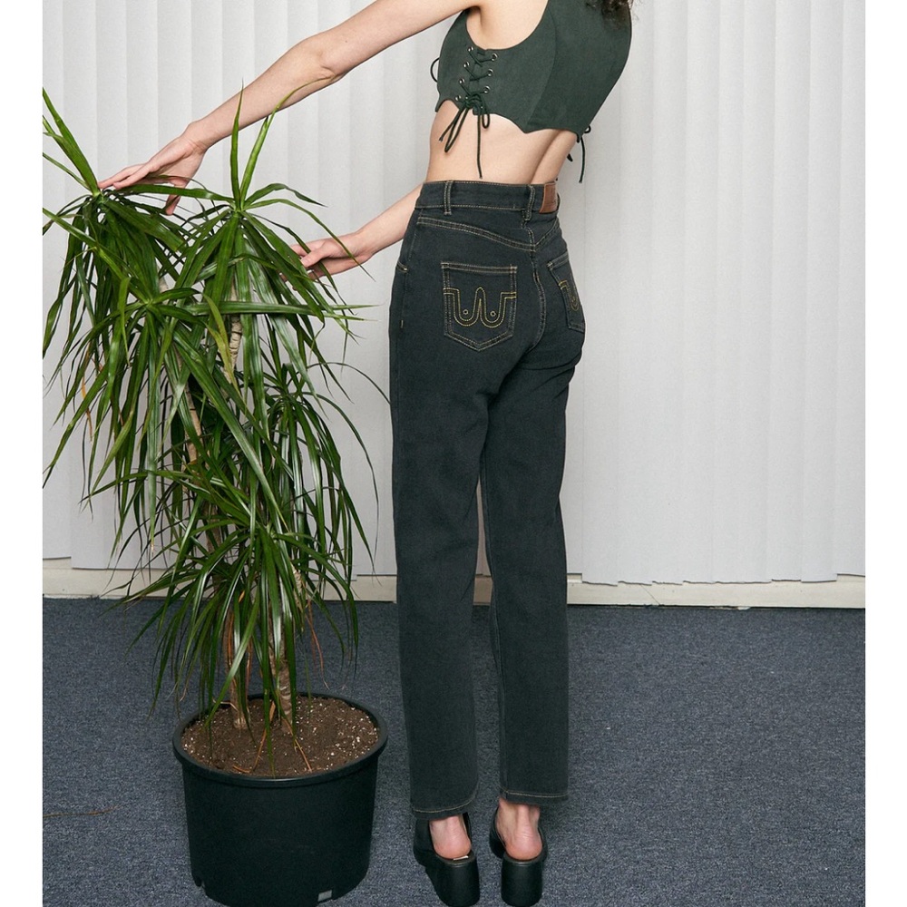 Fashion brand company nap jeans with yellow thread! - Picture 2 of 8